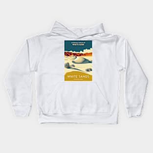 White Sands National Park Travel Poster Kids Hoodie